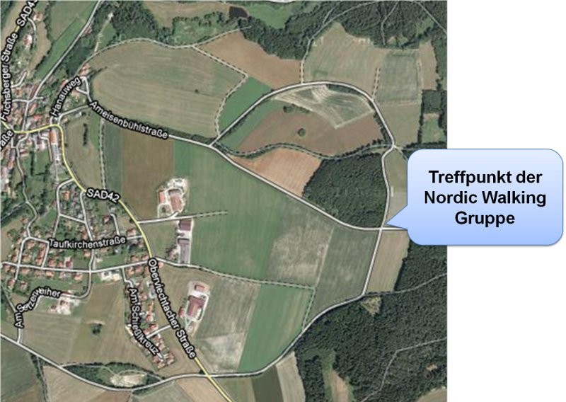 Treffpunkt der Torturi Nordic-Walking-Gruppe
