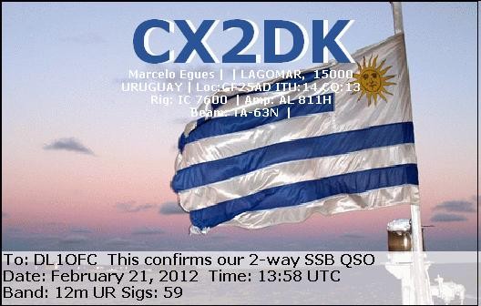CX2DK Uruguay.