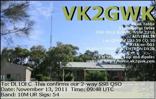 VK2GWK Australien.