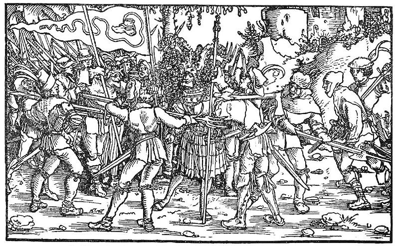 Bundschuh-Bewegung Holzschnitt 1539