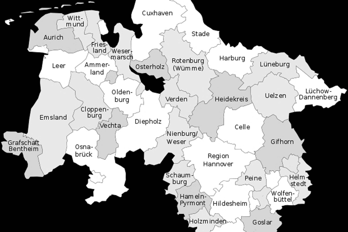 Karte Niedersachsen