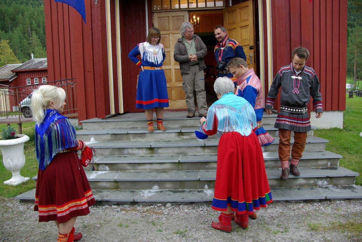 Gákti Sápmi Trachten Norwegen Rognan Samen