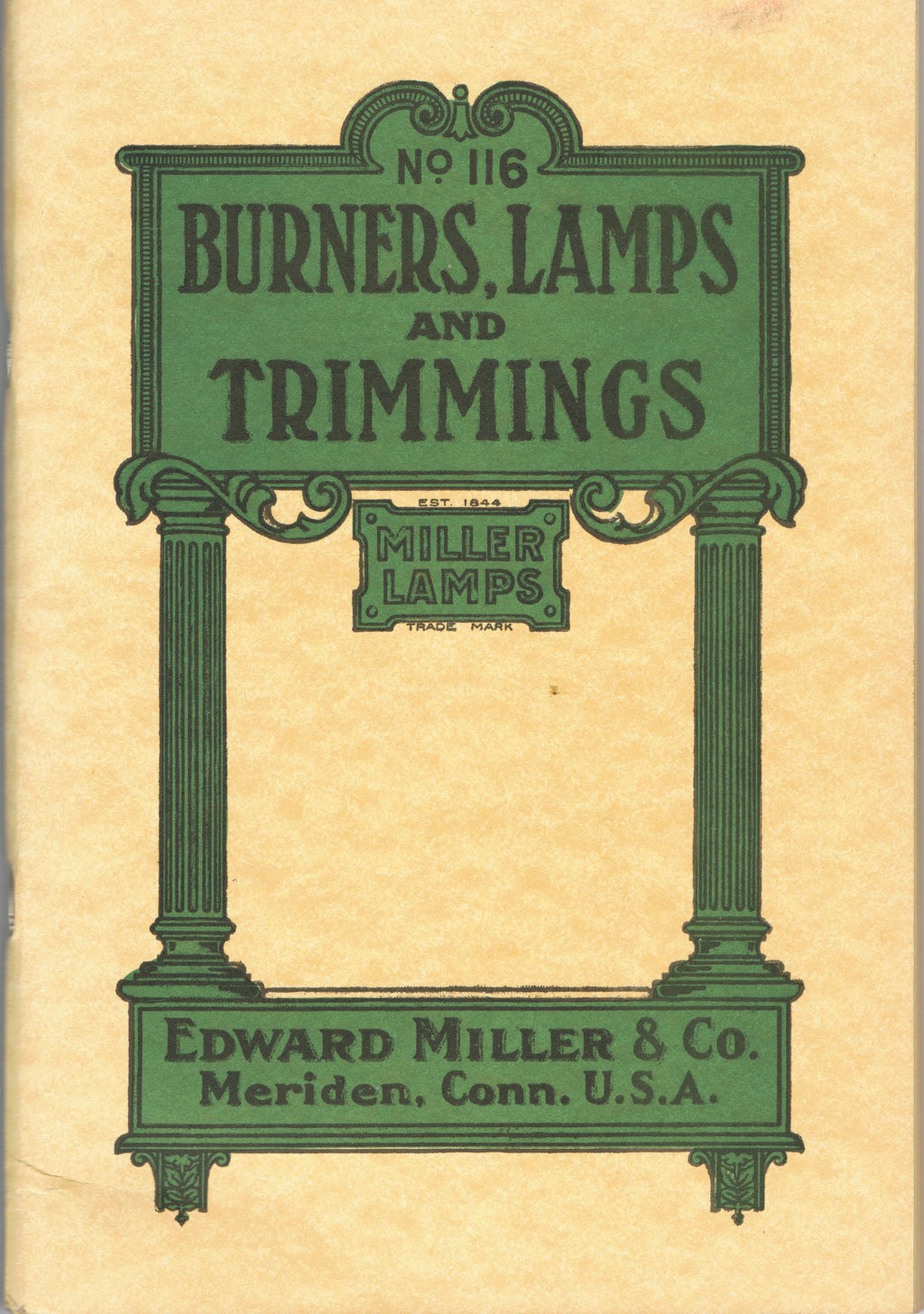 E. Miller Lamps Kerosene Lamp Edward Miller Oil 