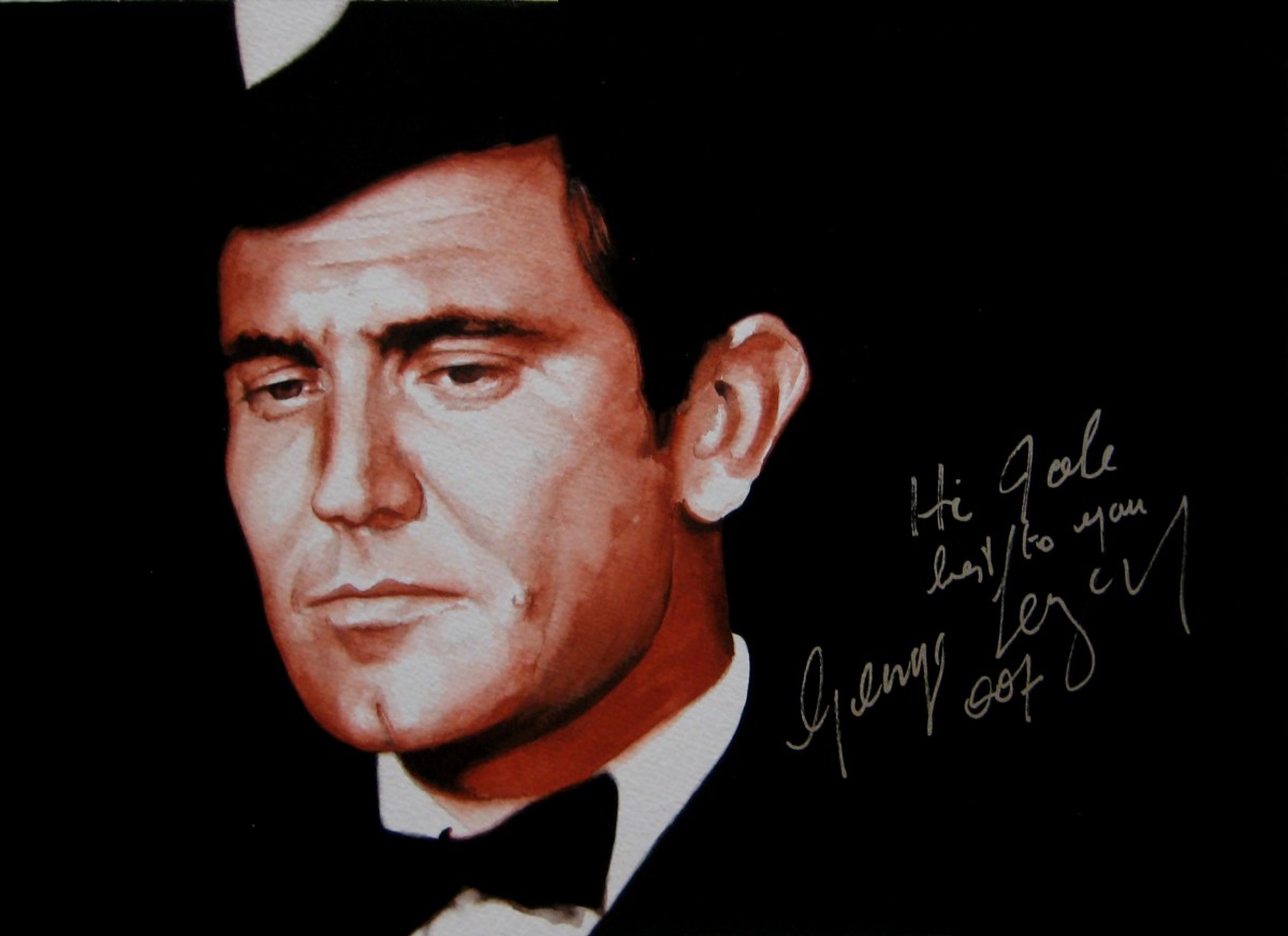 George Lazenby painting Stamenkovic James Bond007 