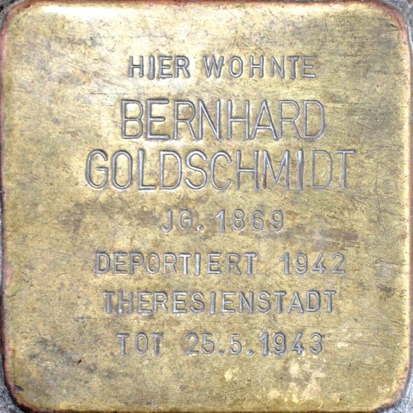 Stolperstein von: Bernhard Goldschmidt