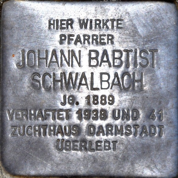 Stolperstein von: Johann Babtist Schwalbach