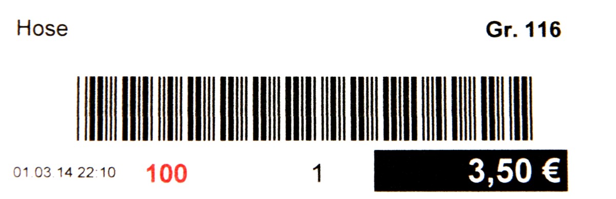 Barcode-Etikett