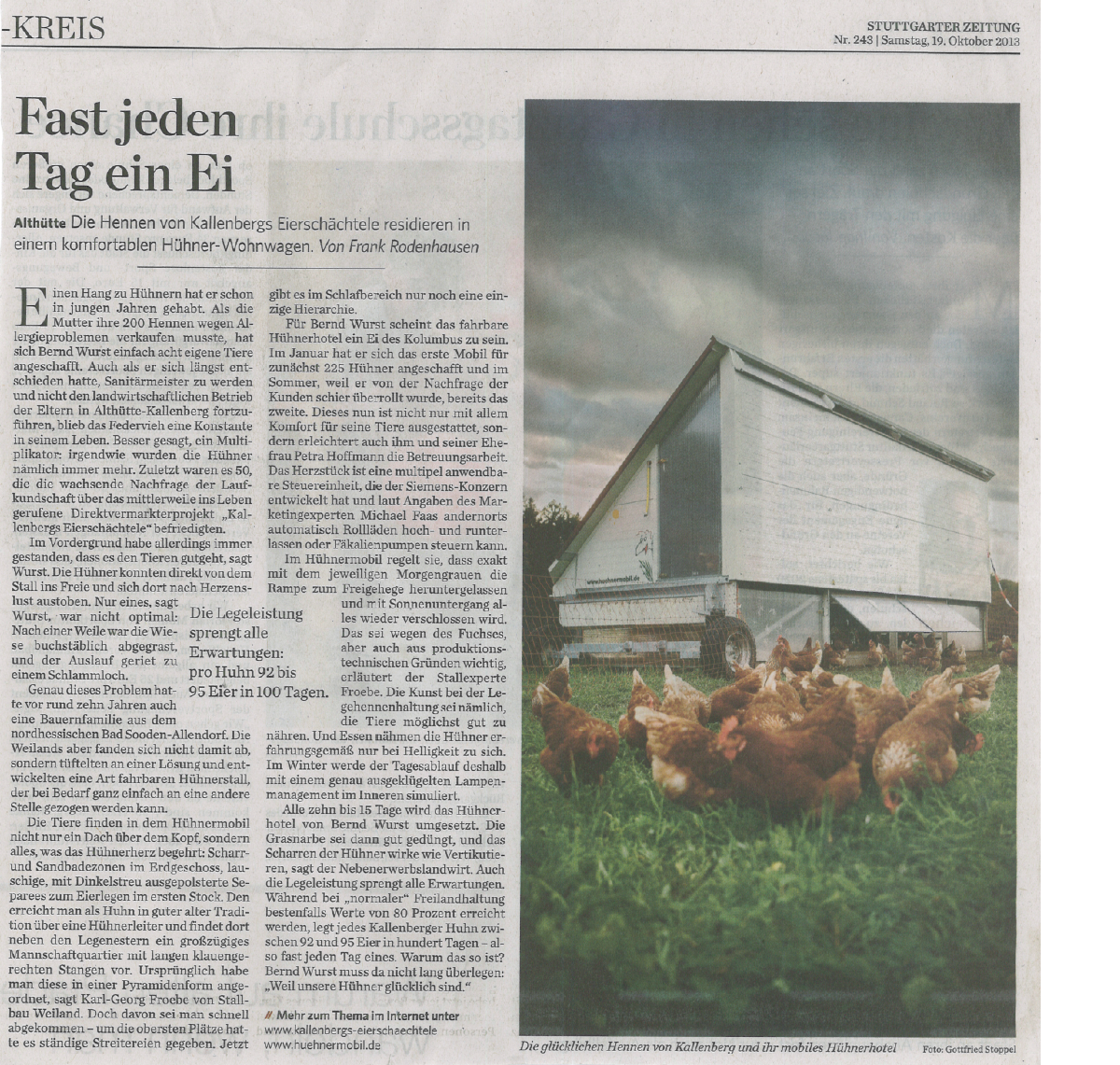 Bericht Stuttgarter Zeitung vom 18.10.2013