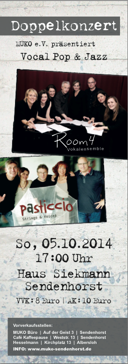 Poster Konzert Pasticcio & Room 4
