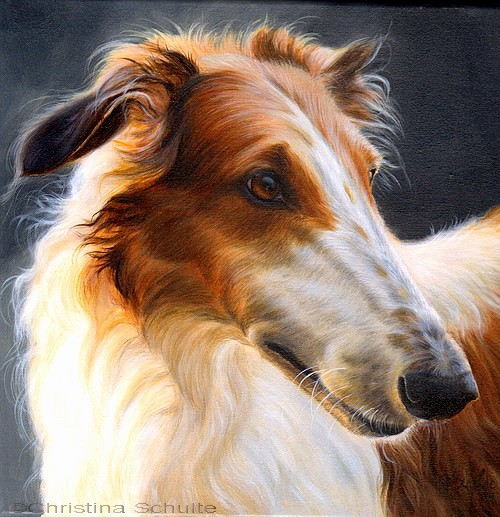 Oil painting Windhund