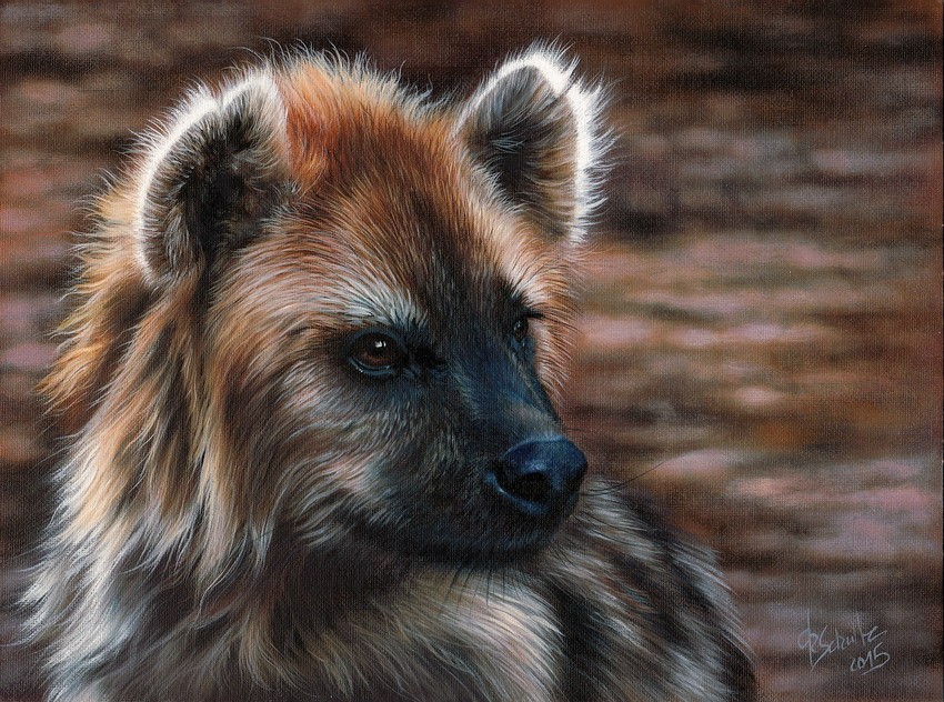 Wildlife painting Hyena