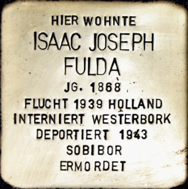 Stolperstein von: Isaac Joseph Fulda