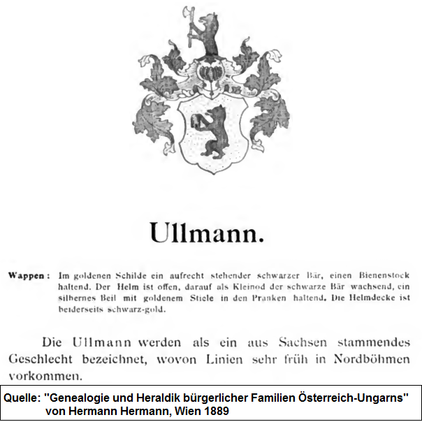 ULLMANN-Wappen in Böhmen mit sächsischem Ursprung