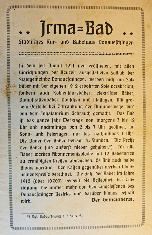 Anzeige der Stadt im Adressbuch von 1913