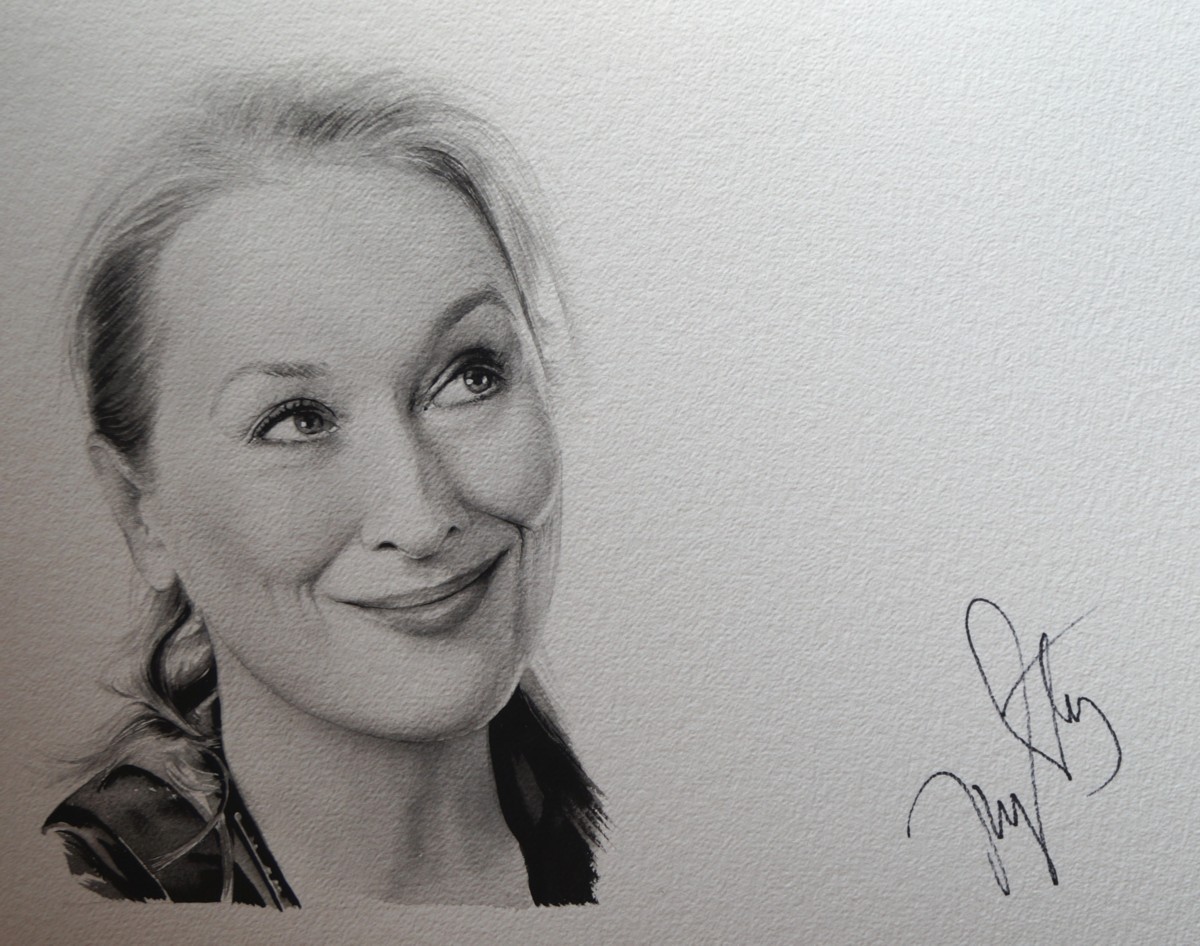 Meryl Streep Oscar signedportraits JoleStamenkovic