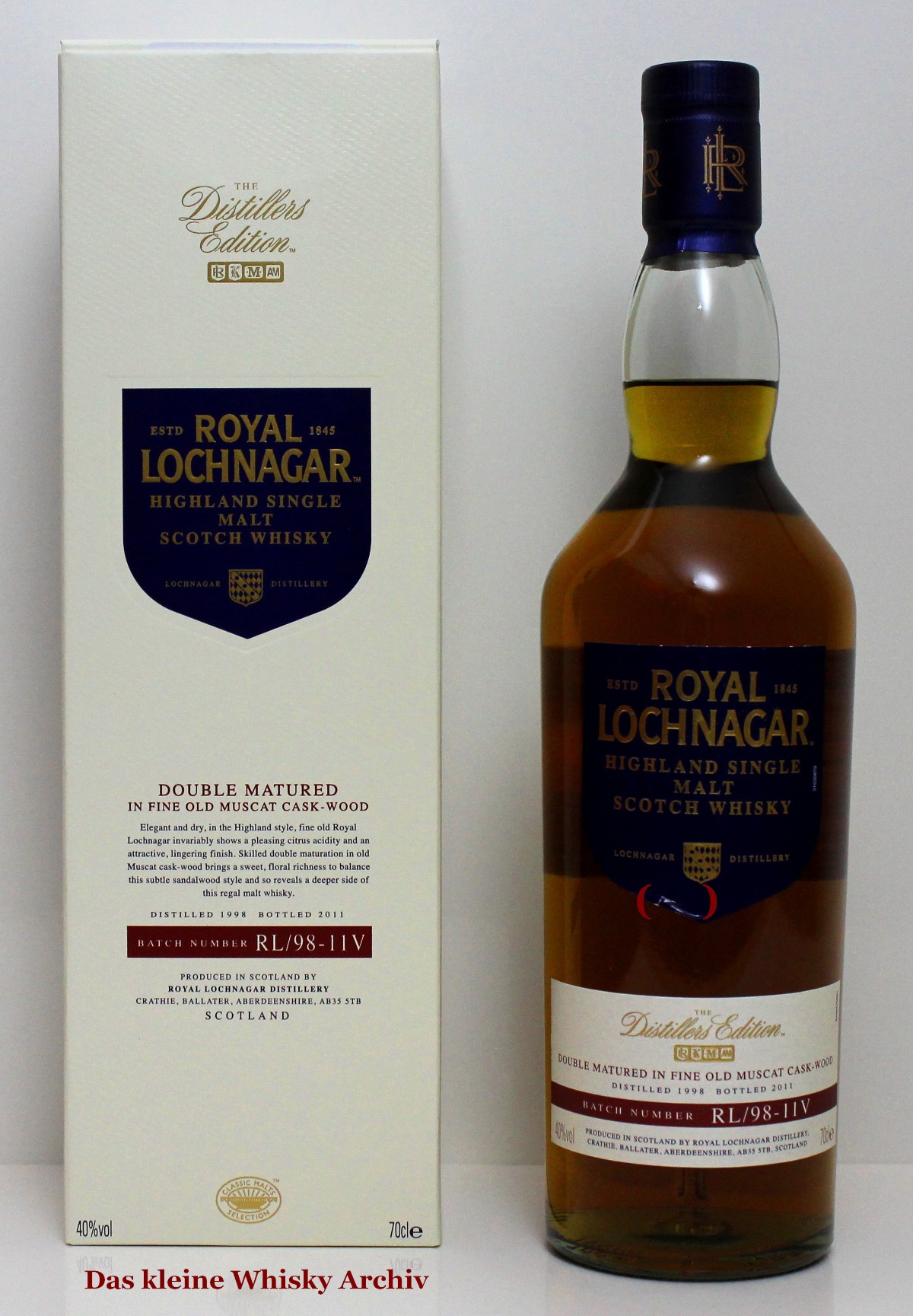 Royal Lochnagar DE Vitage 1998 40%vol. 0,7l