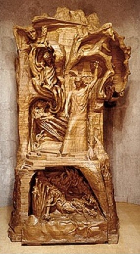 Christus-Holzplastik von Rudolf Steiner