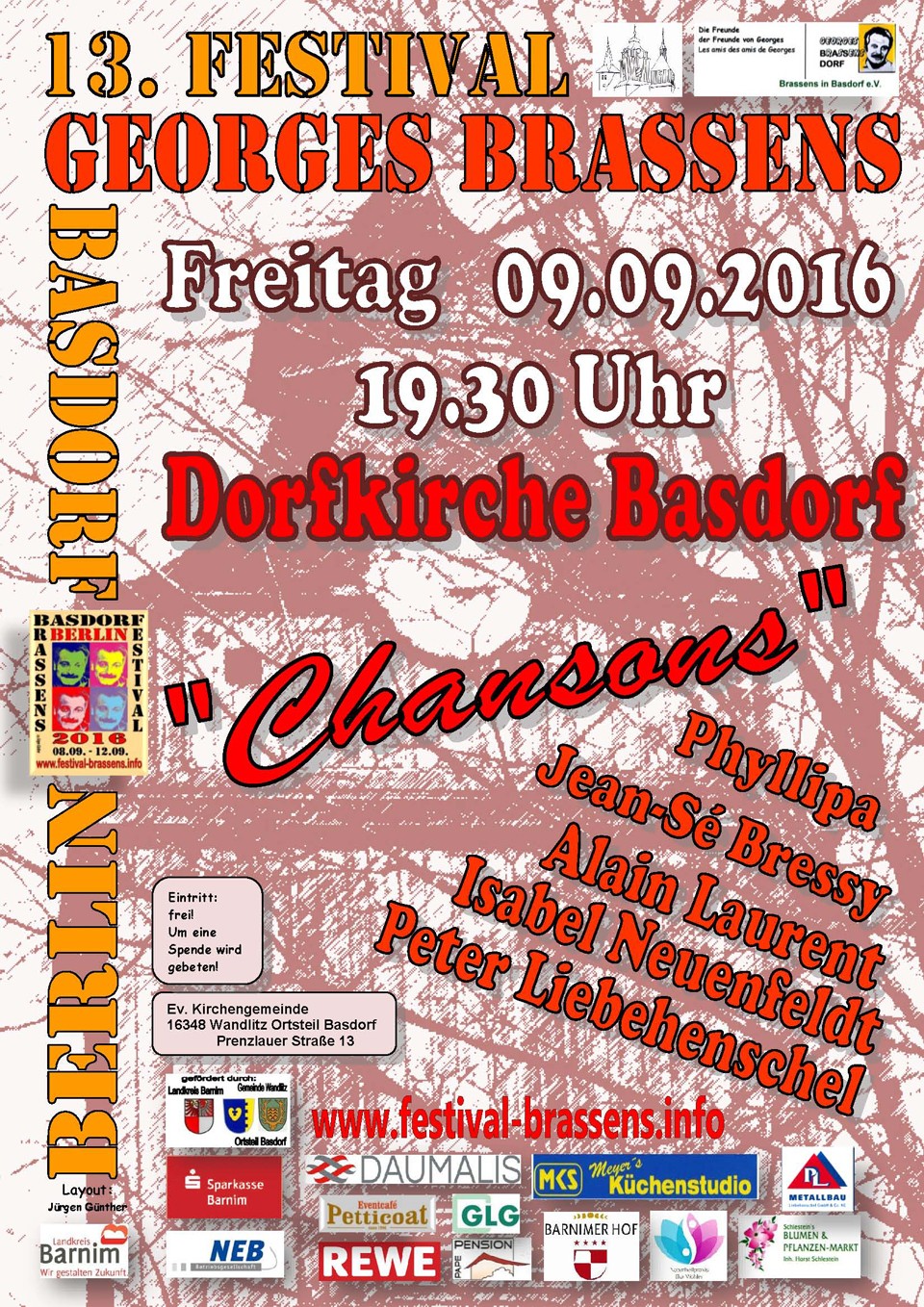 Chanson Festival Brassens Basdorf in Dorfkirche