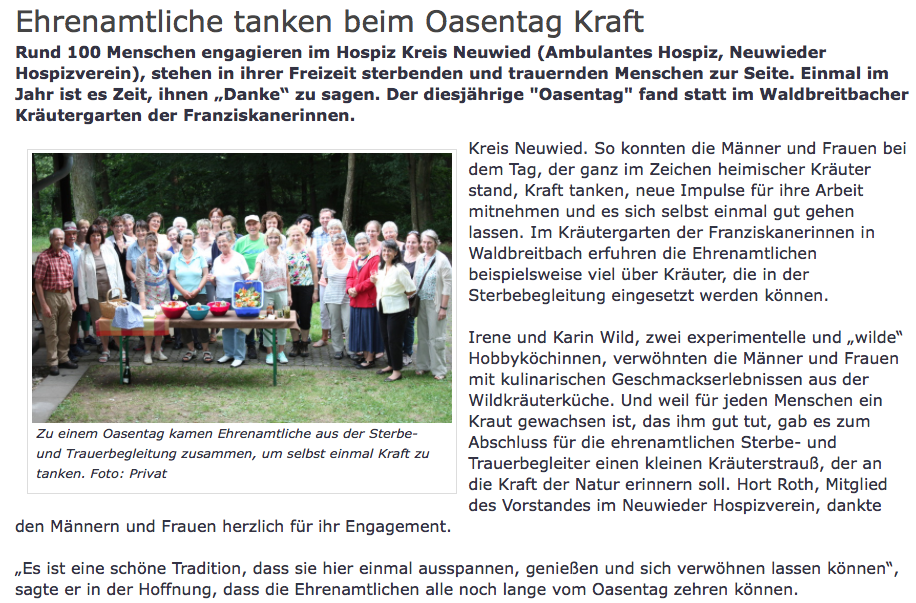 Oasentag "Wilde Küche" Hospizverein Neuwied 07/201