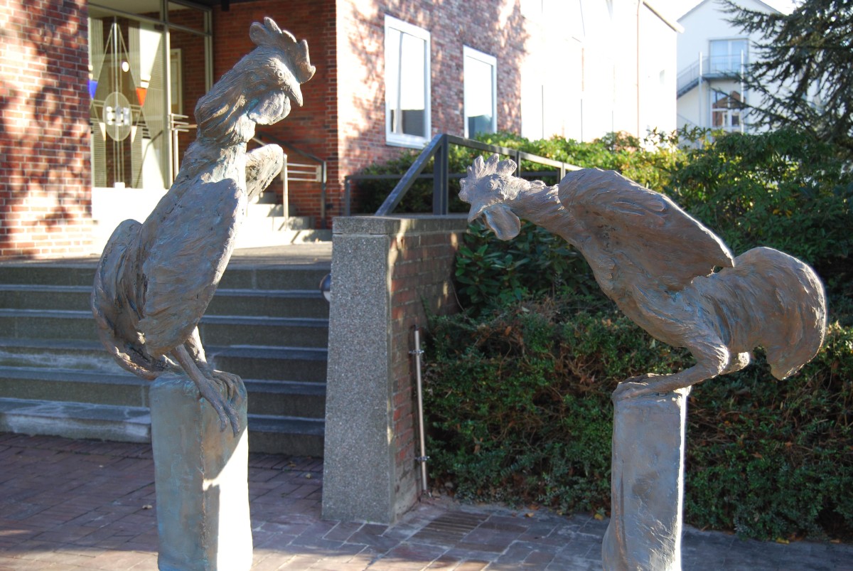 Bronzeskulpturen in Brake von Norbert Marten