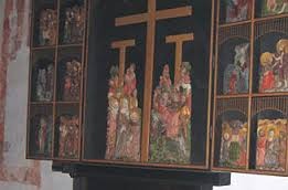 Altarergänzung, Bronze (links) von Norbert Marten