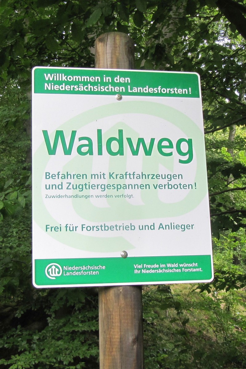 Schild Waldweg