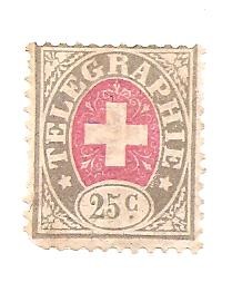 Telegraphy stamp Switzerland 1881