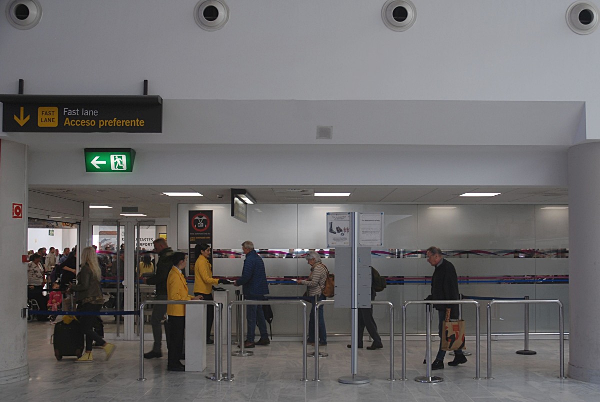 Flughafen Lanzarote Sicherheitsbereich