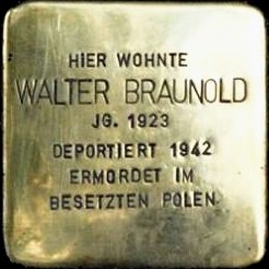 Stolperstein von: Walter Braunhold