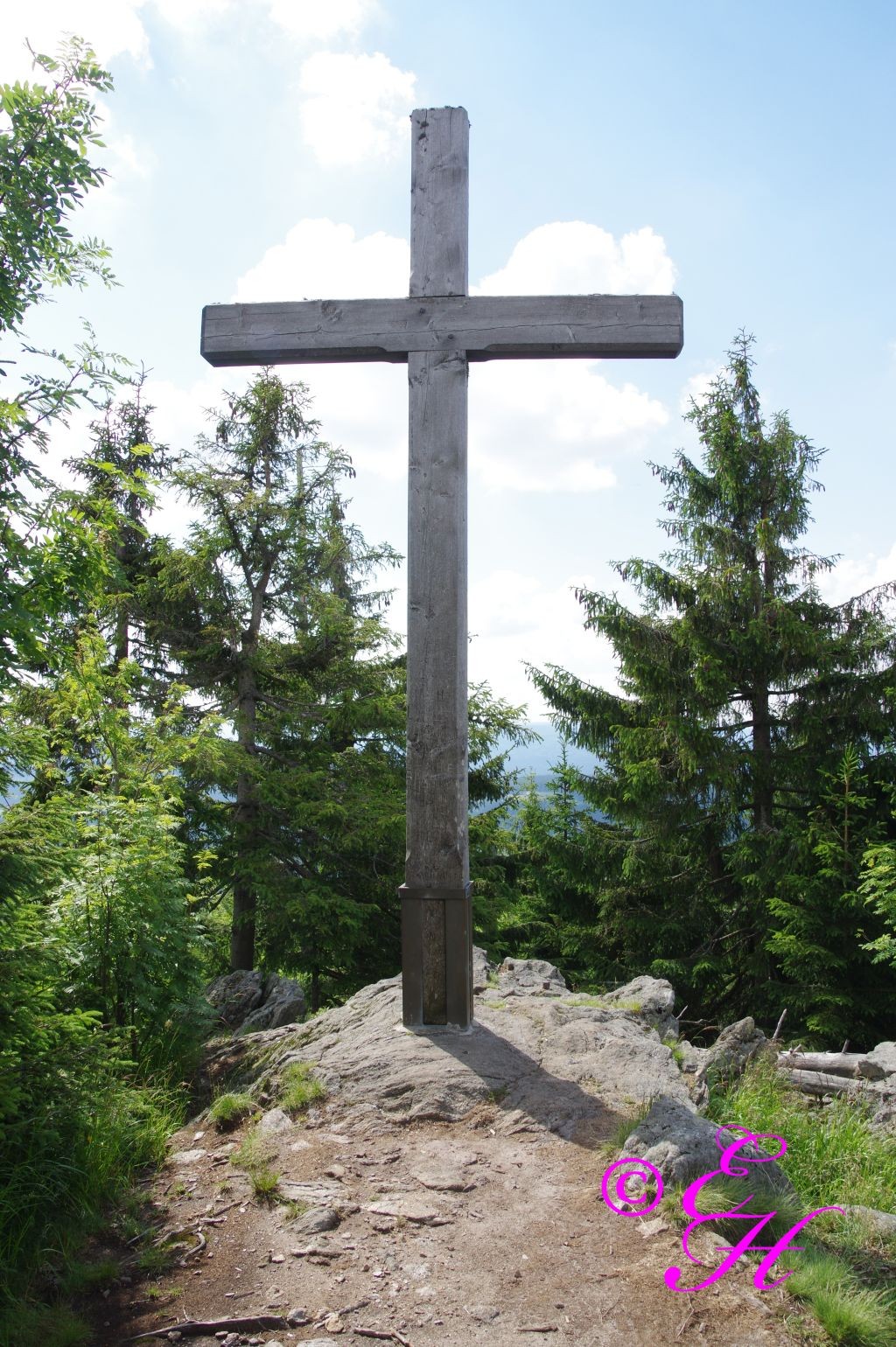 Gipfelkreuz auf dem Siebensteinfelsen