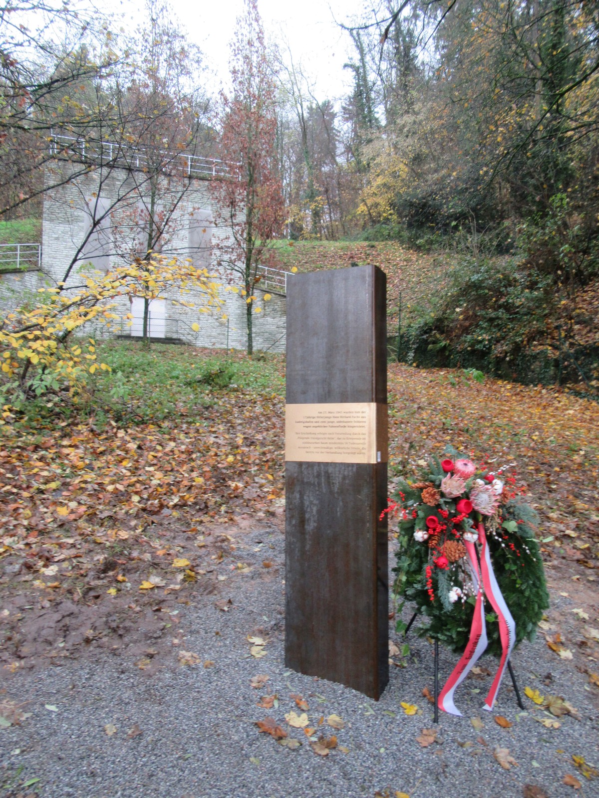 Erschießung Soldaten Bensheim Gedenkstele