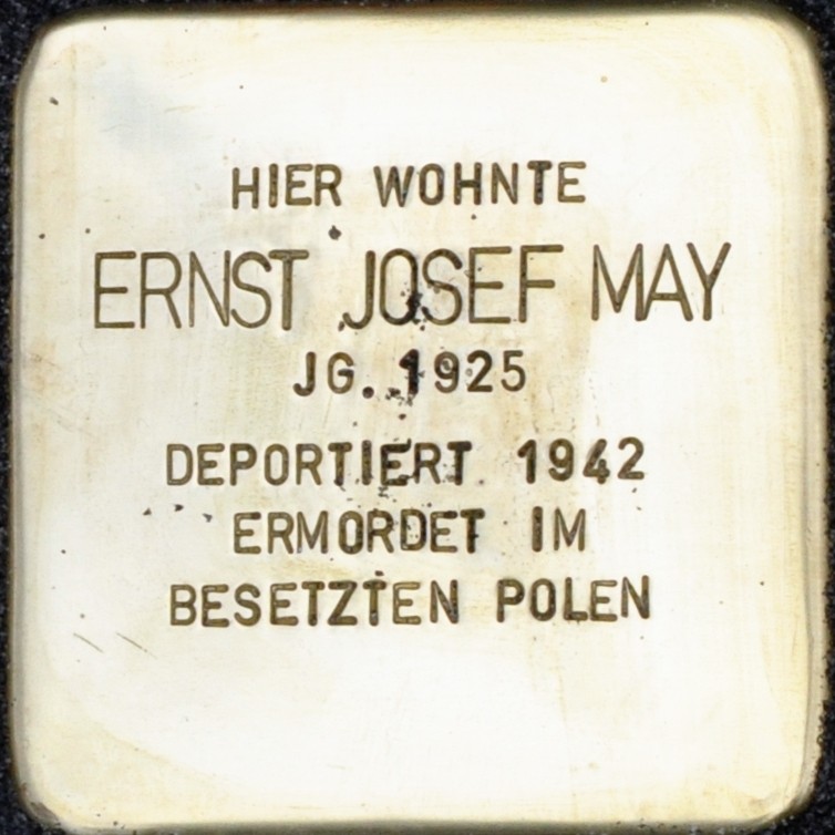 Stolperstein von: Ernst Josef May