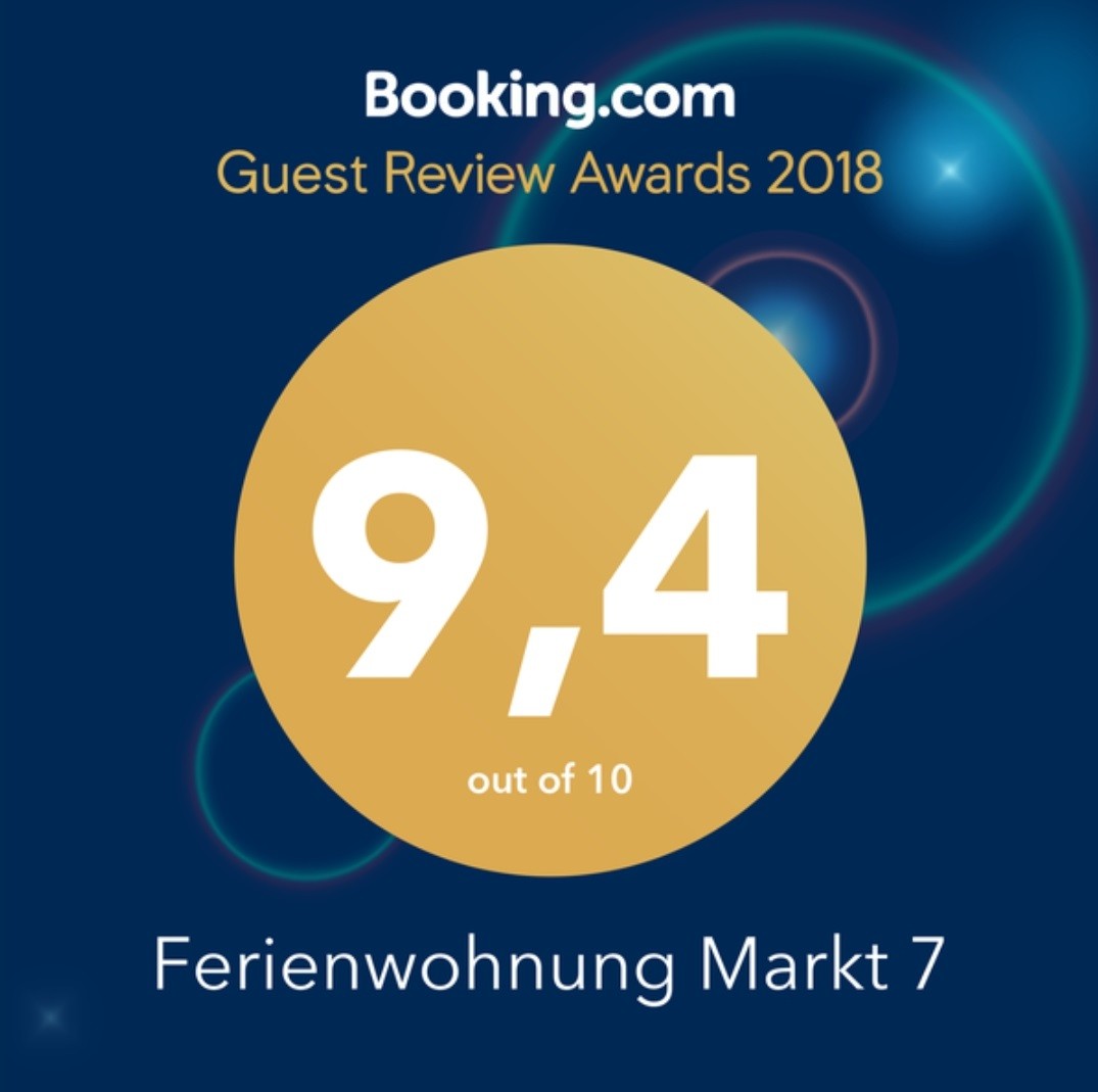 Booking.com Auszeichnung für gute Gästebewertungen 2018 mit 9,4 von 10 Punkten.