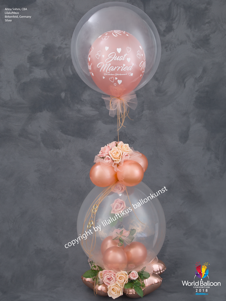Ballon Geschenk Hochzeit Double Bubble