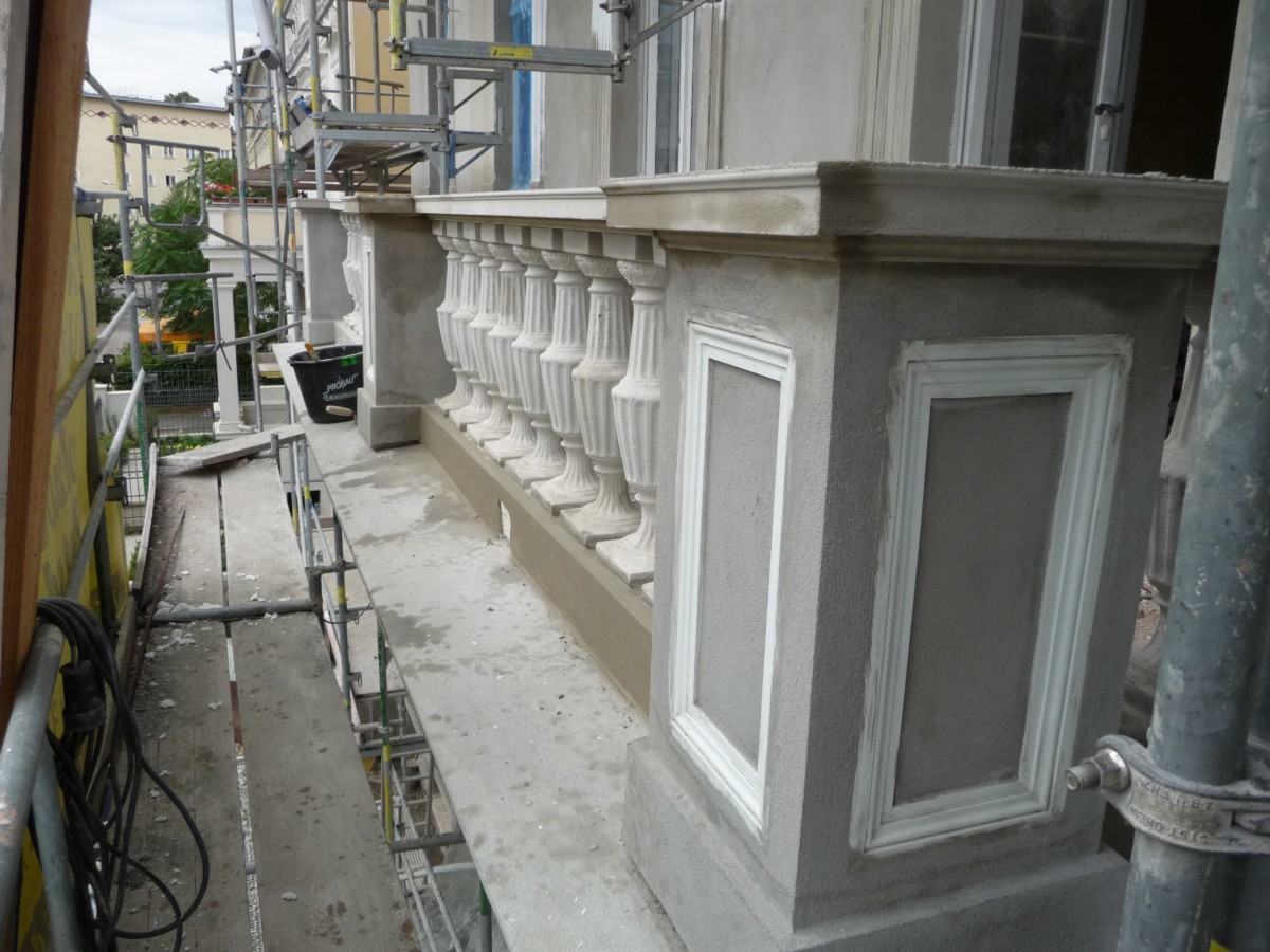 Neu Herstellung einer Balkon Balustrade
