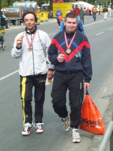 Olaf & Andreas nach einem 1/2-Marathon
