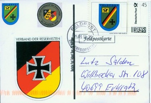 Motiv: Landeswettkampf der Reservisten, Beschriftung "Deutsche Post  Feldpost Bonn  ASt Kenzingen"