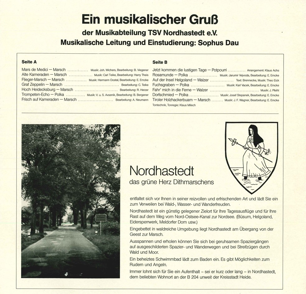 2. Langspielplatte des Spielmannszug Nordhastedt