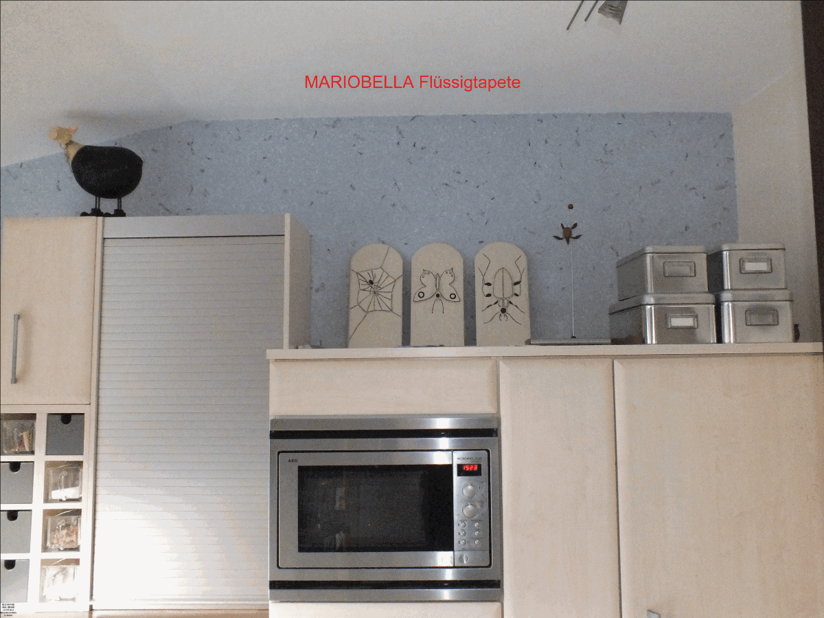 Flüssigtapete in der Küche