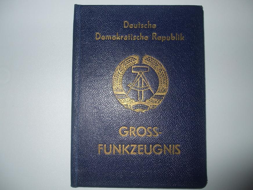 Grossfunkzeugnis 1. Klasse Deutsche Post KW