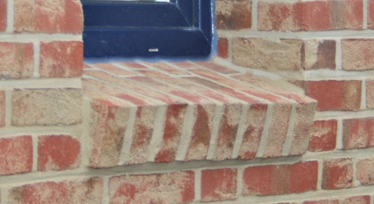 Fensterbank klinker rollschicht