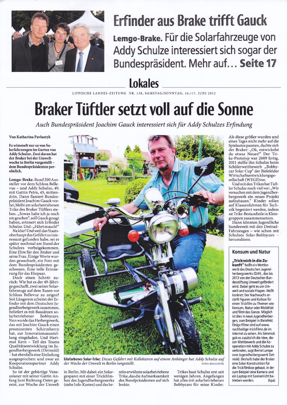 Lipp. Landeszeitung vom 16/17.06.2012