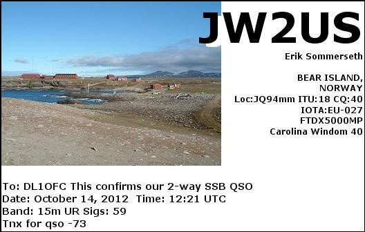 JW2US Spitzbergen.