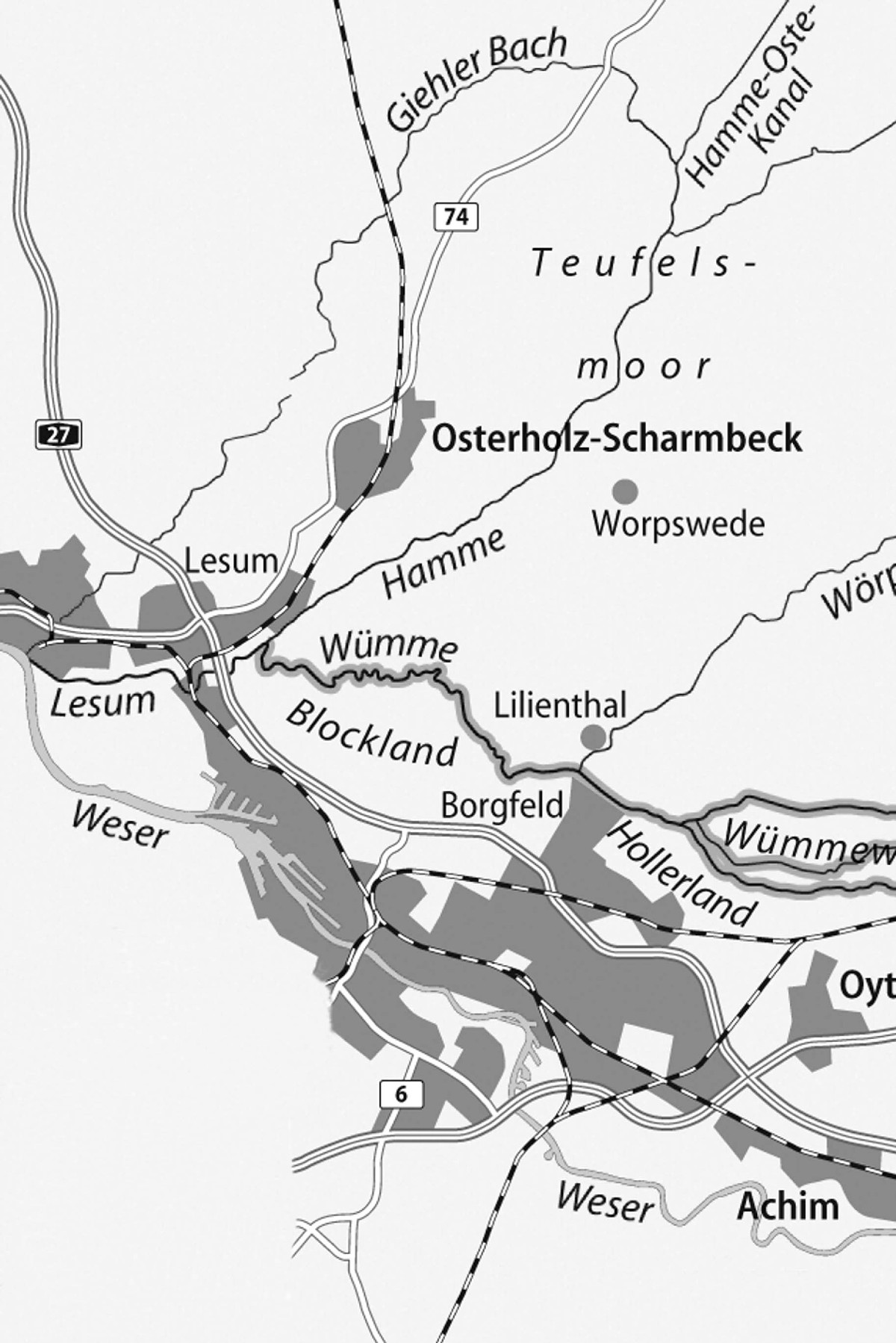 Karte Bremen Umland