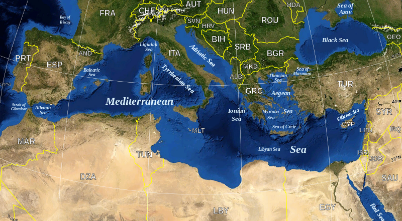 Karte Mittelmeer