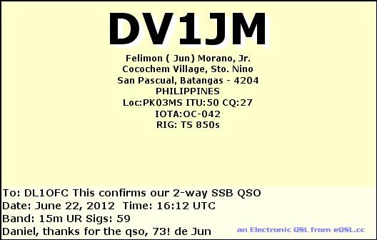 DV1JM Philippinen.