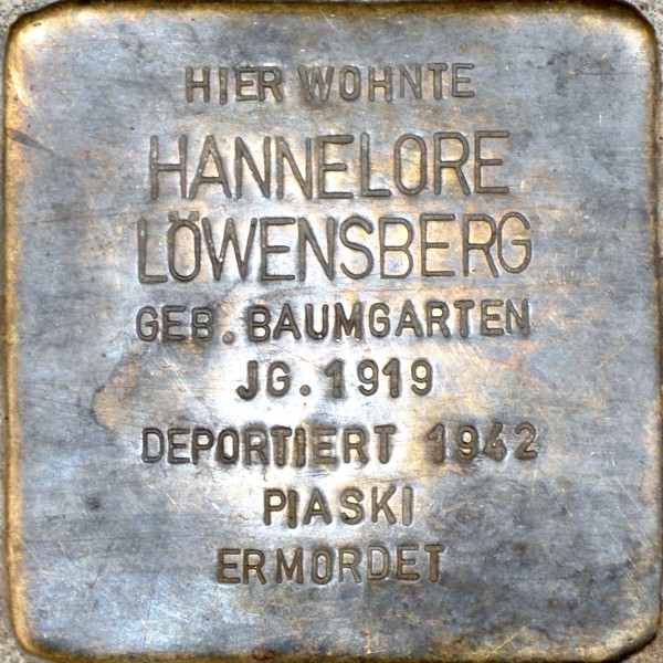Stolperstein von: Hannelore Löwensberg