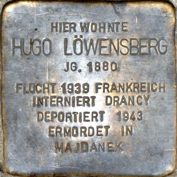 Stolperstein von: Hugo Löwensberg