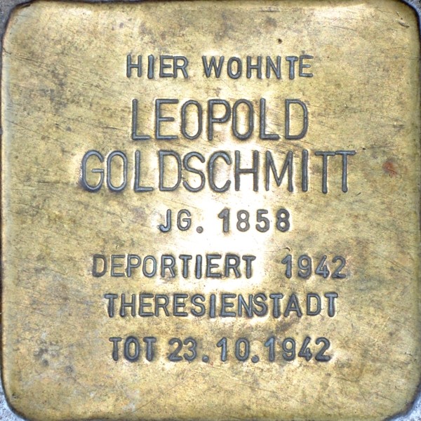 Stolperstein von: Leopold Goldschmitt
