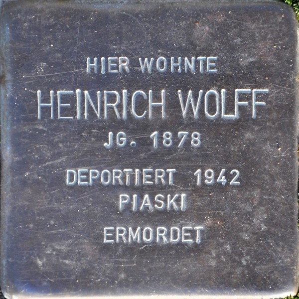 Stolperstein von: Heinrich Wolff